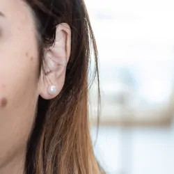 Pendientes Gran perla en...