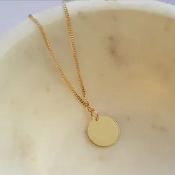 Pendentif jeton or personnalisable