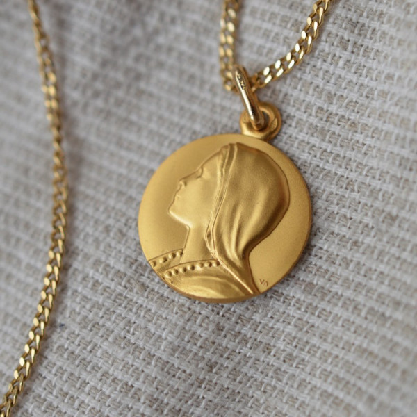 Medaille bapteme Vierge de l'Angélus