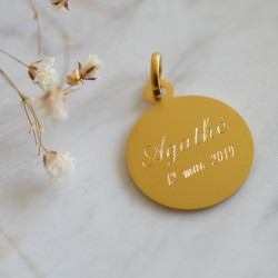 Medaille bapteme Mère du Ciel