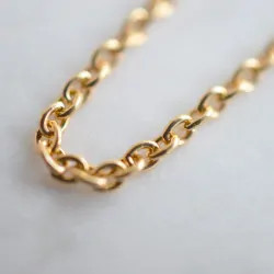 Chaîne bapteme 9carats forçat rond