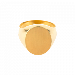 Chevalière Homme ovale 15 x 13 or 18 carats