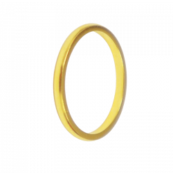 Alliance de mariage demi jonc or jaune