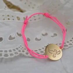 Pulsera en cordón rosa Paloma