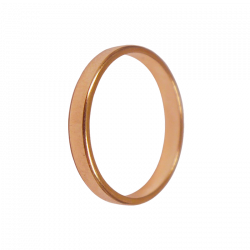 Alianza listón oro rosa