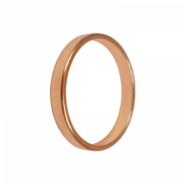 Alianza de boda cinta oro rosa 18 quilates - Maison Laudate