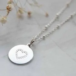 Chaine perlée argent