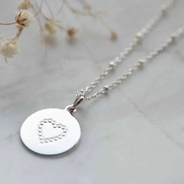 Chaine perlée argent