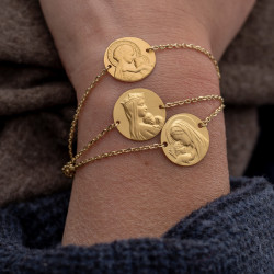 Pulsera medalla Virgen con...