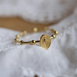 Anillo abierto de oro con...