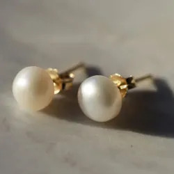 Pendientes Gran perla en...