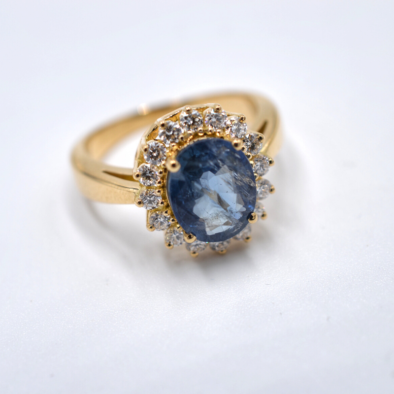 Maison Laudate - Anillo de compromiso Margot Oro Amarillo y Diamantes