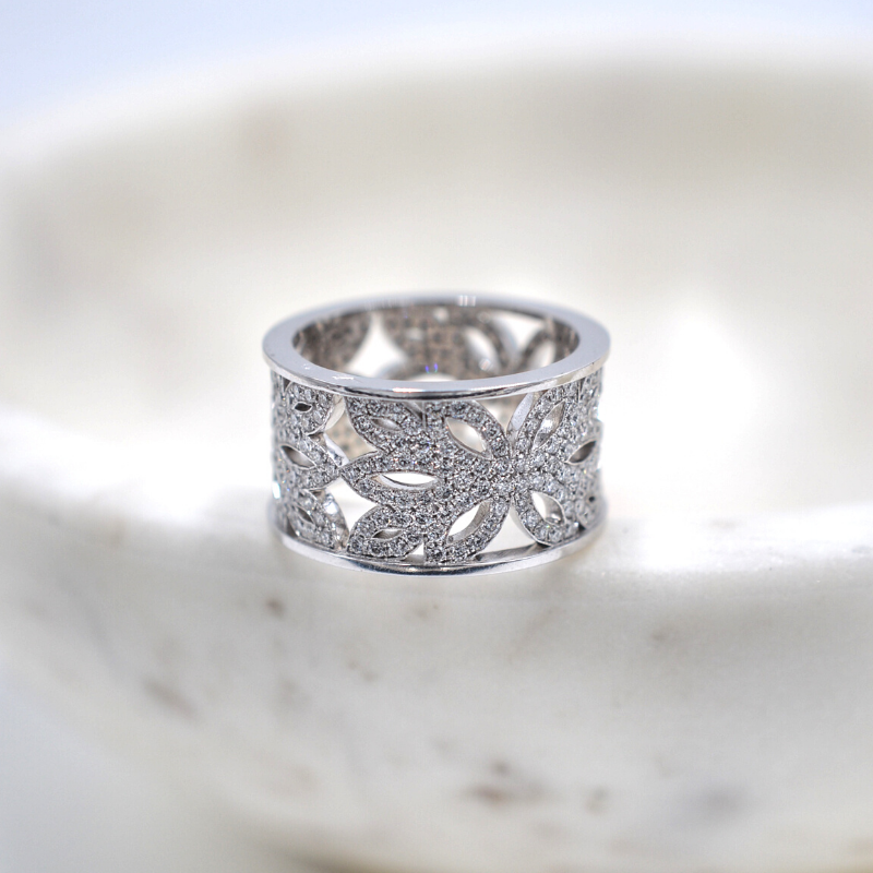 Anillo de compromiso Blanche en Oro blanco 18 quilates y Diamantes