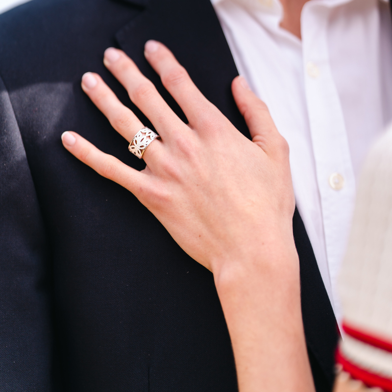 Anillo de compromiso Blanche en Oro blanco 18 quilates y Diamantes