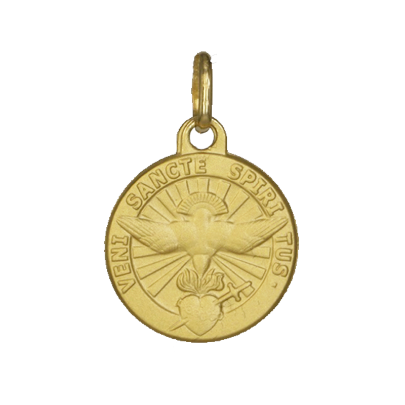 medaille saint esprit or laudate