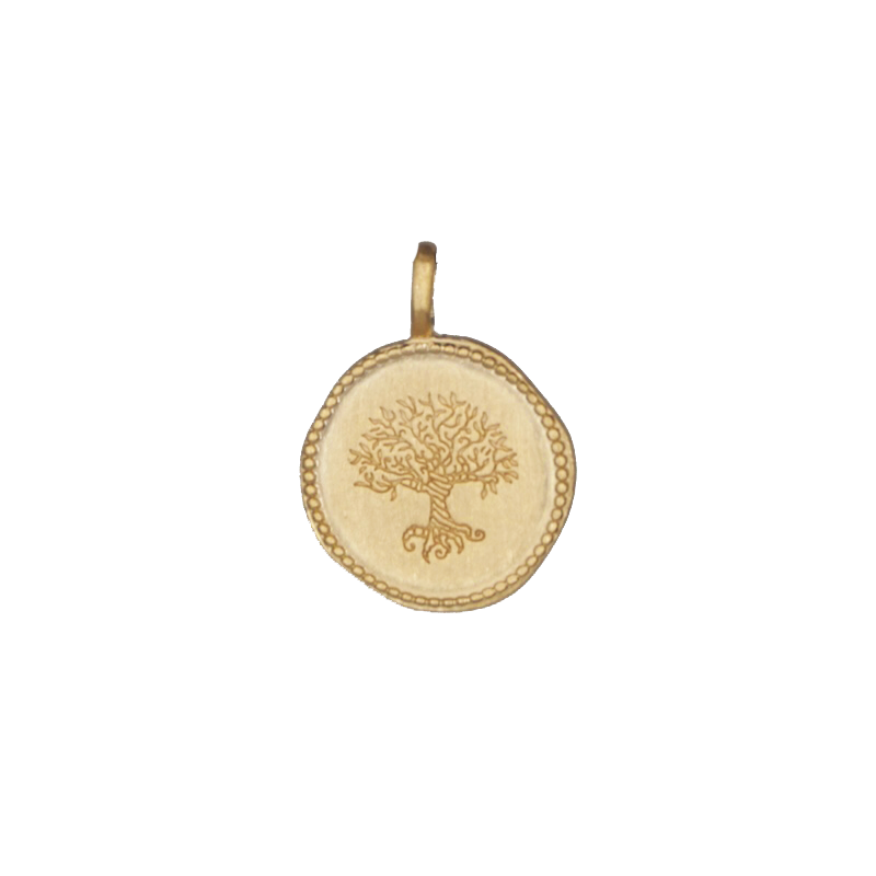 Medalla Árbol de Vida Perlada en Oro Plateado - Maison Laudate