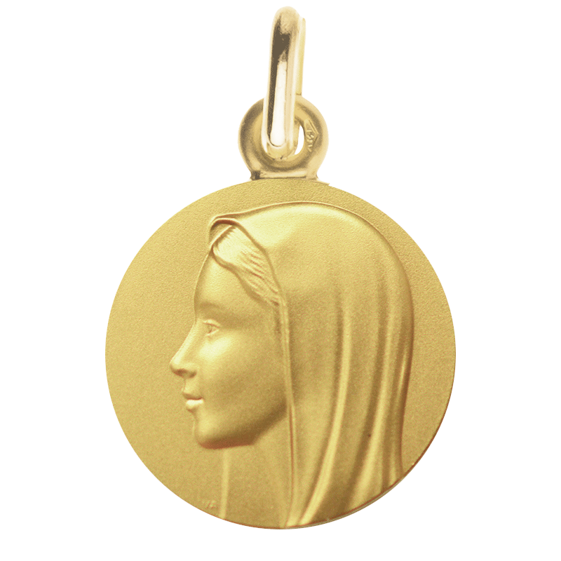 Medaille bapteme Vierge de profil