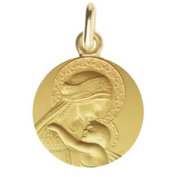 Médaille de baptême Douce Mère 9 carats