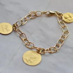 bracelet famille or jaune personnalisable laudate