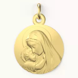 vierge-a-l'enfant-rayonnant-or-18-carats-medaille