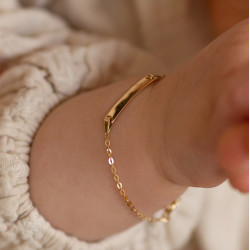 Gourmette bébé rectangle - forçat miroir