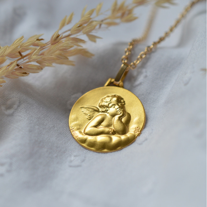 Medalla de bautismo: Ángel de Rafael