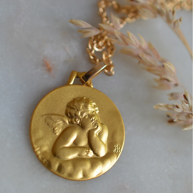 Medalla de bautismo: Ángel de Rafael