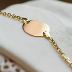 Gourmette de bapteme bébé Forcat limé - rond