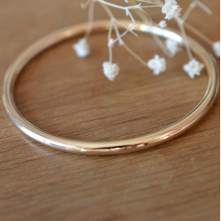 Jonc fermé en plaqué or classique