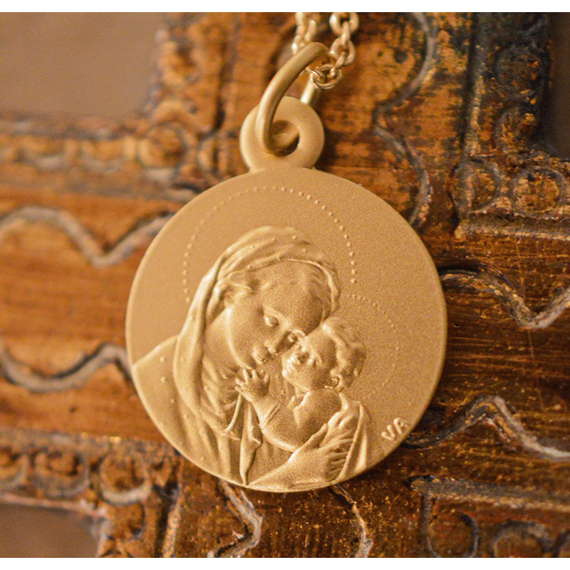 Médaille de baptême Reine des Cieux