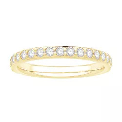 Alliance diamant grain 1/2 tour ronde - Diamants 0.34 carats - Or Jaune