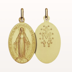Médaille Miraculeuse à graver 9 carats