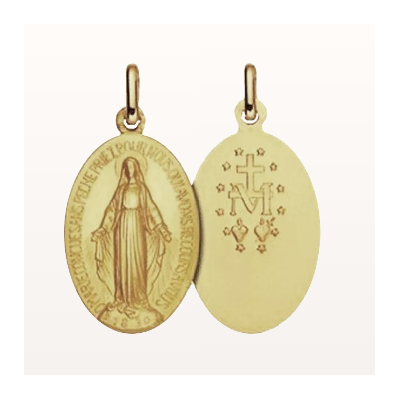Médaille Miraculeuse à graver 9 carats