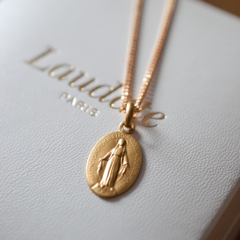 Médaille Miraculeuse à graver 9 carats