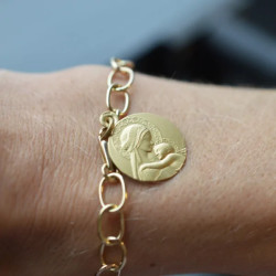 bracelet famille oro jaune personnalisable laudate