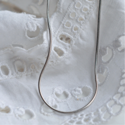collier serpentine chaine argent