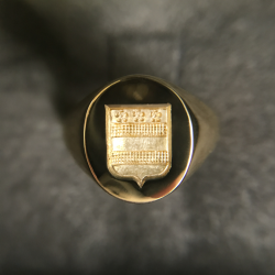 Chevalière or homme ovale 14 x 12 gravure personnalisée