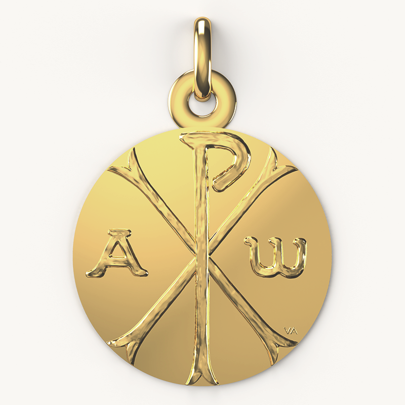 medaille de bapteme chrisme laudate