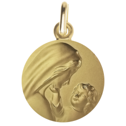 medaille de bapteme regard maternel laudate