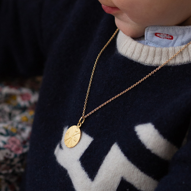 Medaille bapteme Symbole du Chrisme