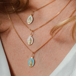 laudate medaille miraculeuse or 18 carats rose clair