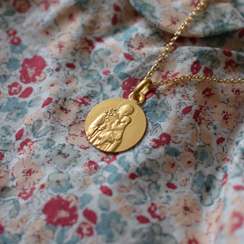 medaille de bapteme saint joseph protecteur laudate