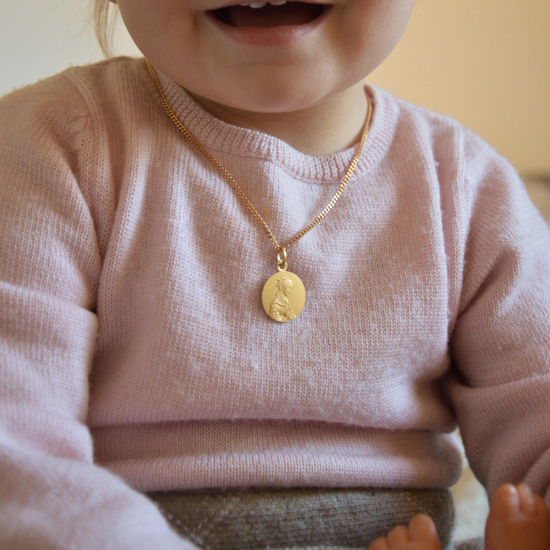 Medaille bapteme Portrait de la Vierge de Lippi
