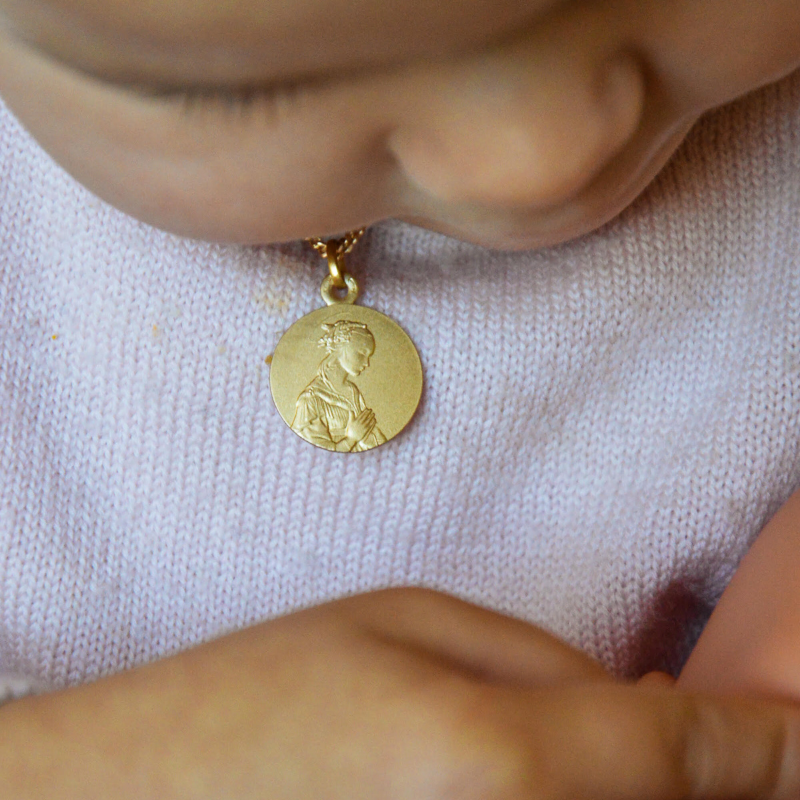 Medaille bapteme Portrait de la Vierge de Lippi