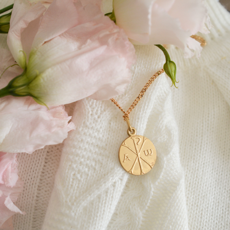 medaille de bapteme chrisme laudate