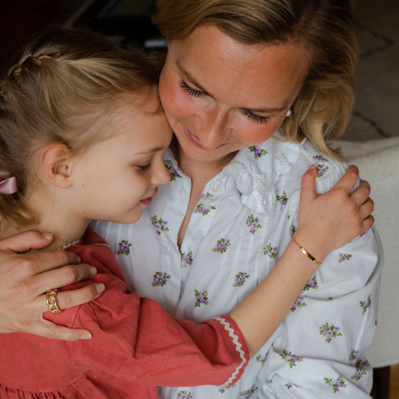 Gourmette bébé rectangle - forçat miroir