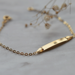 Gourmette bébé rectangle - forçat miroir