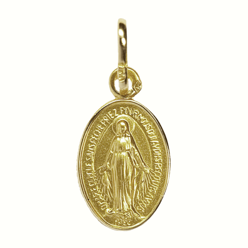 Medalla Milagrosa Virgen de los Pobres Oro de 18 Quilates - Maison Laudate