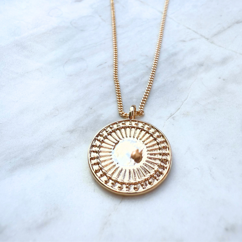 Colgante de sol en oroChapado - Maison Laudate