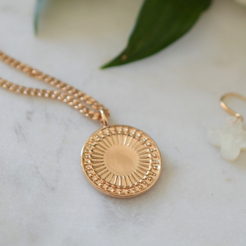 Colgante de sol en oroChapado - Maison Laudate